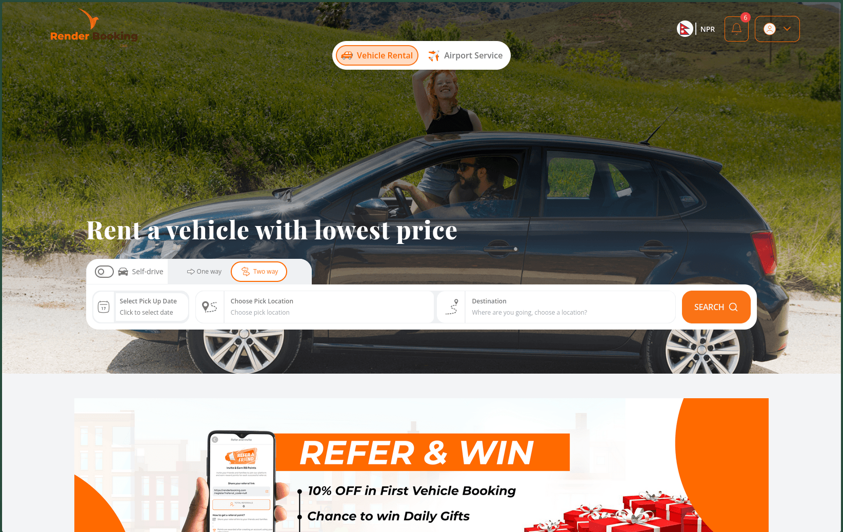 Renderbooking - Vehicle Rental Platform